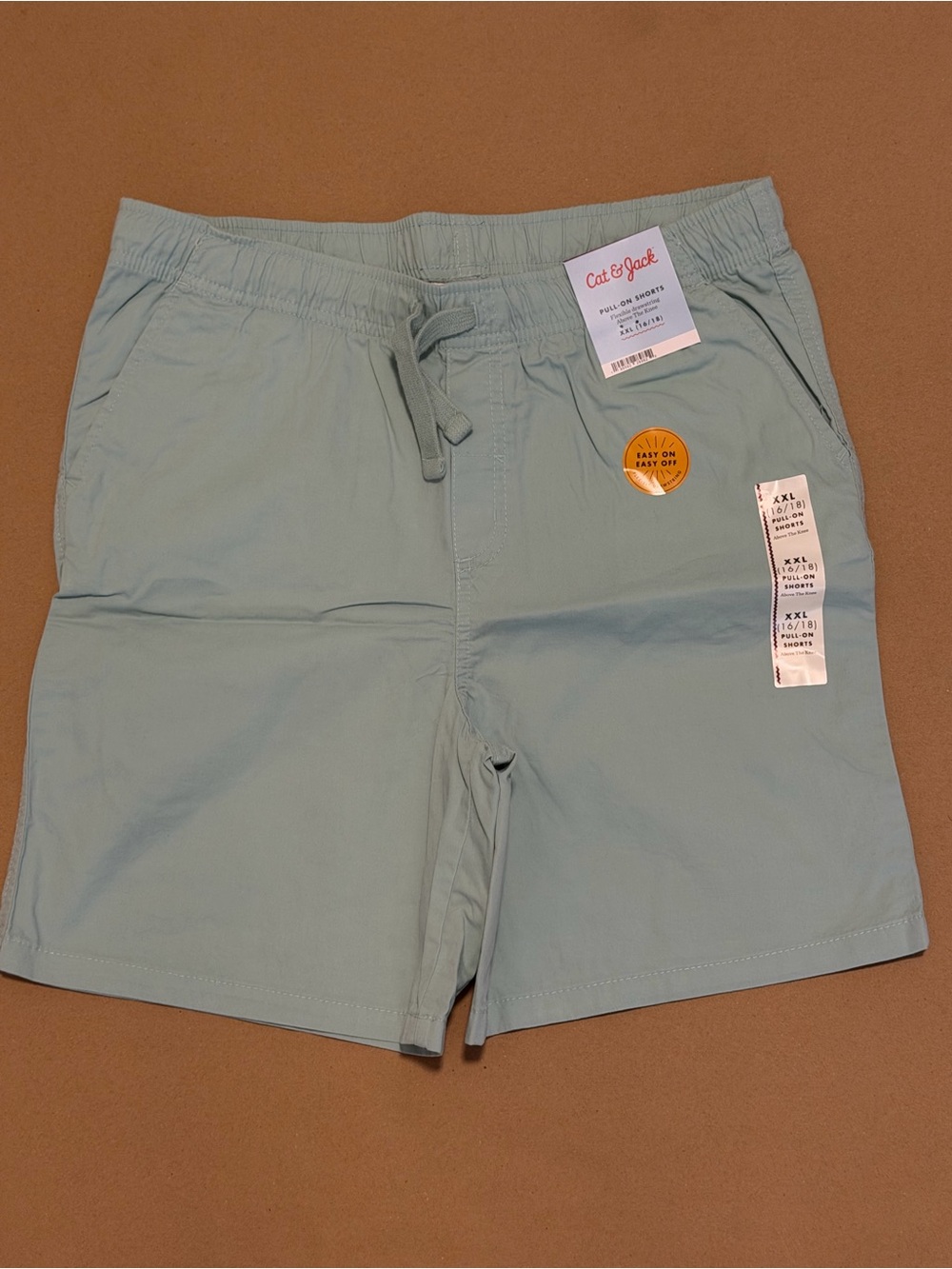 Cat & Jack Girls Pull-On Shorts XXL 16/18 Sage Green Above The Knee NWT
